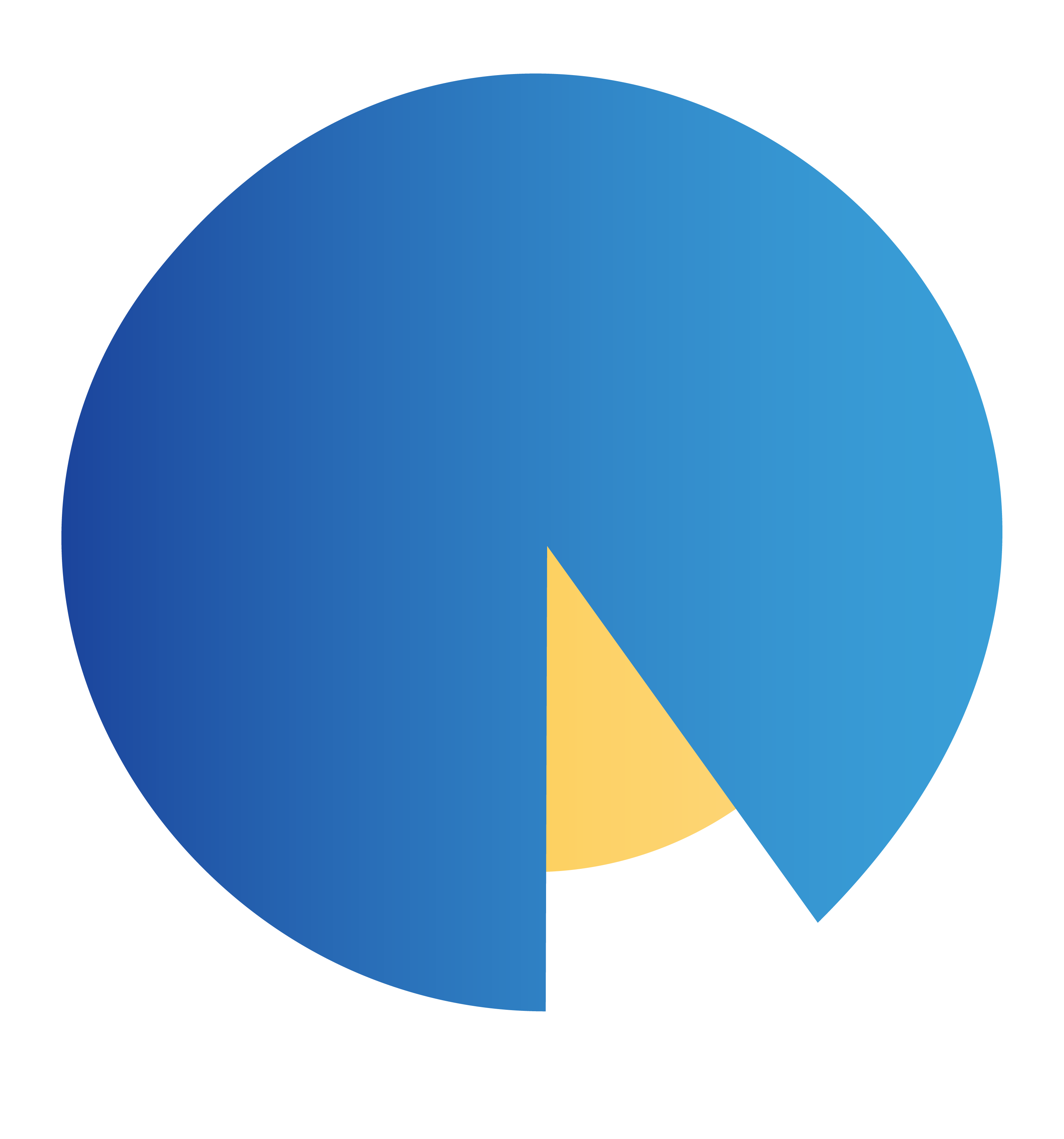 90 percent pie chart graphic