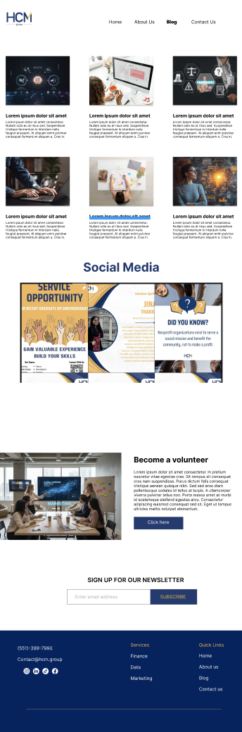 HCMG Final Home Page Design Solution Mockup
